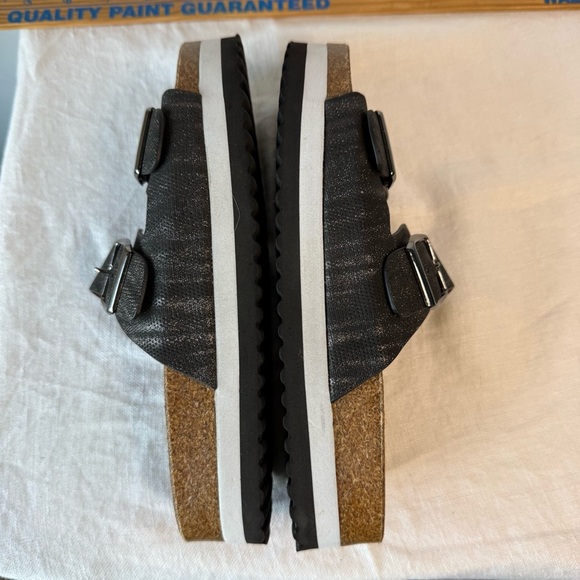 Black Sparkling Boutique Corkys Sandals cork footbed size 6 - Picture 2 of 8